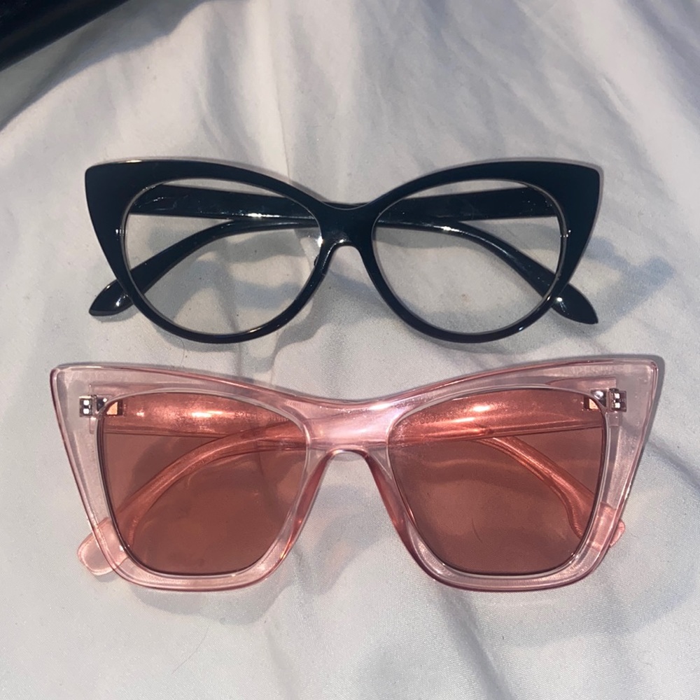 2 cat eye glasses